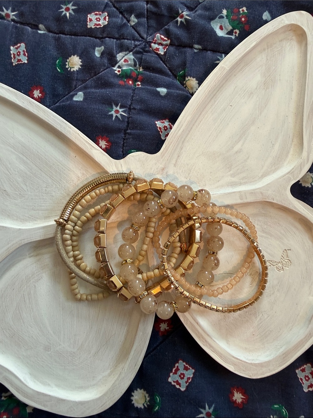 Three bird nest Darby bracelet set